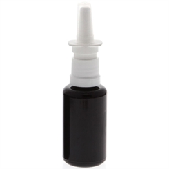 Leere Nasenspray Mironglas Flasche 30 ml mit Nasenzerstäuber Kosmetex Nasensprüher Violettglas Vaporizer 1x 30ml