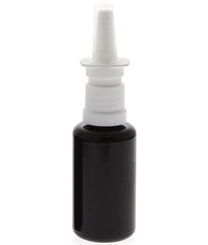 Leere Nasenspray-Flasche mit Fingerzerstäuber Kosmetex Sprühflasche Violettglas Vaporizer, 30 ml 