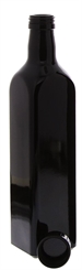Mironglas Ölflasche 500ml Eckig, Violett-Glas, Essig-Flasche, Kosmetex Lichtschutz-Flasche, Miron eckig 