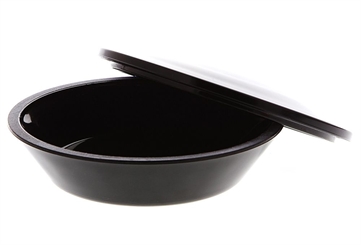 Schale m. Deckel, Mironglas Violett-Glas, 12cm Kosmetex Lichtschutz-Schale, Dose, Behälter, Miron rund 