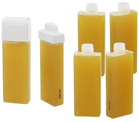 Roll-On Wachspatrone Lipo America UK, USA Standard, Honig Kosmetex 75ml 6 Stück + 2 Aufsätze Roll-on, 6x Refill 2x Aufsatz