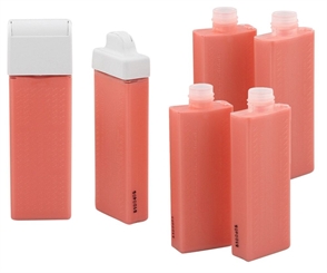6x Refill Roll-On Wachspatronen Lipo America USA Standard / UK, Rosa, Kosmetex 75ml, passend für Clean+Easy, Look-Epil 6x Refill