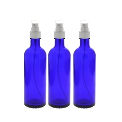 Blauglas-Flaschen mit Zerstäuber, leere Kosmetex Sprühflasche, 200 ml Glasflasche 3× 200 ml
