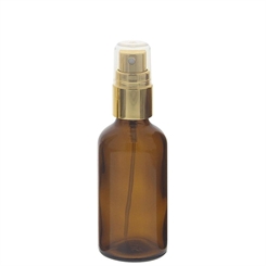 Braunglas Zerstäuberflasche, Sprühflasche, Pumpzerstäuber. Kosmetex Parfümflakon 