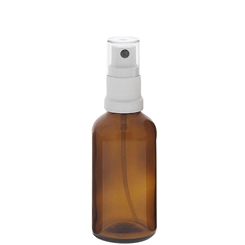 Braunglas Sprühflasche, Zerstäuberflasche mit Pumpzerstäuber. Kosmetex Parfümflakon 