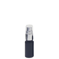 Violettglas Sprühflasche, stark lichtschützend, Glas-Flasche mit silber. Pumpzerstäuber, Flakon Kosmetex 