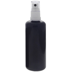 Miron Violettglas Sprühflasche, stark lichtschützend, Glas-Flasche mit weißem Pump-Zerstäuber Kosmetex 