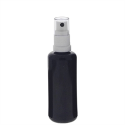 Violettglas Sprühflasche, stark lichtschützend, Miron Glas-Flasche mit weißem Pumpzerstäuber, Flakon Kosmetex 