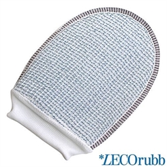 LECOrubb Peelinghandschuh, Massagehandschuh für sanftes, intensives Peeling und Massage, Handschuh (1)