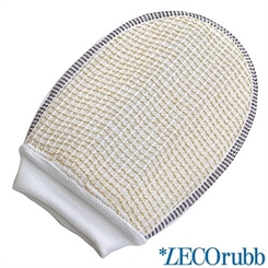 LECOrubb Peelinghandschuh, Massagehandschuh für sanftes, intensives Peeling und Massage, Handschuh (3)