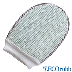 LECOrubb Peelinghandschuh, Massagehandschuh für sanftes, intensives Peeling und Massage, Handschuh 