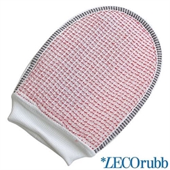LECOrubb Peelinghandschuh, Massagehandschuh für sanftes, intensives Peeling und Massage, Handschuh (4)