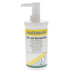 Laufwunder Peeling Fuß- und Beinpeeling reinigt Füße und Beine, verhindert Hornhaut. 450ml mit Spender