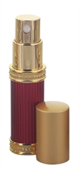 Orientalischer Flakon für Parfüm, Flasche mit Zerstäuber, für Parfüm, Colognes, leer, mini, rot, Kosmetex, 6ml 