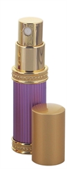 Orientalischer Flakon für Parfüm, Flasche mit Zerstäuber, für Parfüm, Colognes, leer, mini, lila, Kosmetex, 6ml 
