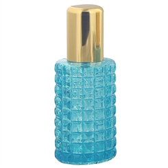Glas-Flacon, Tisch-Zerstäuber für Parfüm, Kosmetex Pumpzerstäuber türkis 100 ml 