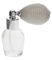 Parfümflakon 100 Ml Silber – Kubischer Pumpzerstäuber Von Kosmetex Zum Umfüllen