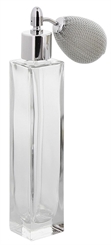 Glas-Flakon Kosmetex Gerade Linie, 50 ml für Colognes, leer, Parfüm-Zerstäuber 