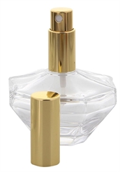 Glas-Flacon, Oktogon Zerstäuber Flasche für Parfüm, Kosmetex Pump-Zerstäuber 50 ml 