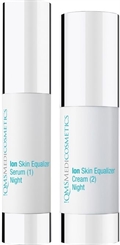 QMS Ion Skin Equalizer, Gesichtspflege Nachtcreme, Serum, Anti Aging, 2x 30ml 