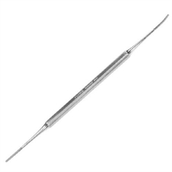 Fußpflege Eckenfeile schmal, dünn, kommt in die engen Nagelecken, Kosmetex Doppelsonde für Pediküre, doppelt, 15cm 