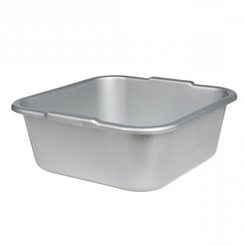 Fußbad Schüssel, Universell viereckige Fuß-Badewanne, Kosmetex, Silber-Grau Farben 39x39 cm 