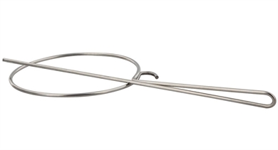 Griff für Wachs-Dosen mit Abstreifsteg, Dosenhalter, Halter für Dosen und Einsätze, Metall, Kosmetex, 1 Stück 