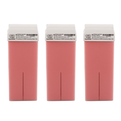 Kosmetex Warm-wachspatronen Rosa Roll-on, Enthaarungswachs, Warmwachs, Körperpflege Haarentfernung, Breit, 100ml 3 Stück
