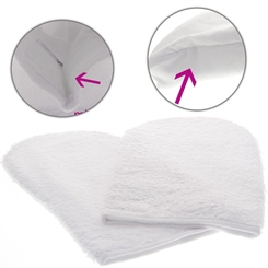 Kosmetex Paraffin-Bad Handschuhe, Frottee-Handschuhe, Kosmetikhandschuhe, Wärmehandschuhe, weiß, 1 Paar 