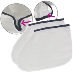 Kosmetex Paraffin-Bad Socken, Frottee-Socken, Füßlinge Kosmetiksocken, Wärmesocken, weiß, 1 Paar 