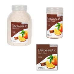 Badesalz Zimt Orange, Camillen 60, Fussbad Badezusatz für die Füsse, mit Fruchtextrakt, 
