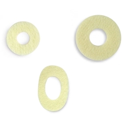 Kosmetex 4 Stück Ballenringe Wollfilz Ovale 3x5 cm selbstklebende Filz Druckentlastung am Vorfuß 5 cm