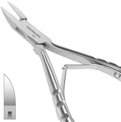 Spitze Kosmetex Eckenzange, 12mm Schneide, Nagelzange 10,5 cm für Nagelecken 
