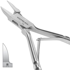 Spitze Kosmetex Eckenzange, Lilienform 12mm Schneide, Nagelzange für Nagelecken bei eingewachsenen Nägeln 