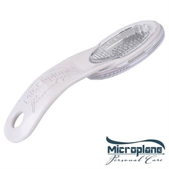 Fußfeile Microplane 70105 Premium naturweiß, entfernt Hornhaut, Hornhautfeile mit Schutzkappe 