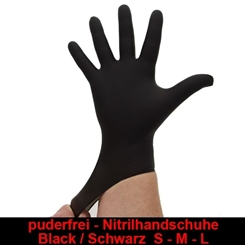 Nitrilhandschuhe Schwarz Black,Einmalhandschuhe, Einweghandschuhe,100 Stück Größe S