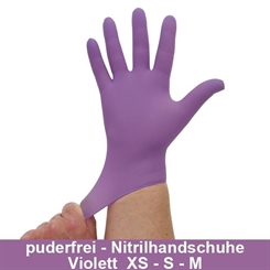 Nitrilhandschuhe Lila Violett, Einmalhandschuhe, Einweghandschuhe,100 Stück 