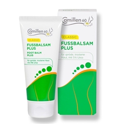 Fussbalsam Plus Camillen 60, Fußcreme mit Urea, Kamille für trockene Füsse 