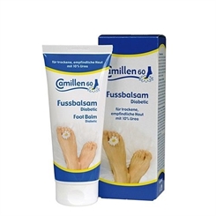 Fussbalsam Diabetic Camillen 60, Fußcreme mit Urea, Kamille, trockene Füsse, Diabetiker 100 ml