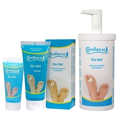 Eis Gel Camillen 60, kühlende Fußcreme mit Kamille, Menthol, für heisse Füsse 