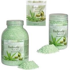 Badesalz Aloe, Olive, Camillen 60, Fussbad Wellness Foot Care mit Aloe Vera und Olivenöl, 