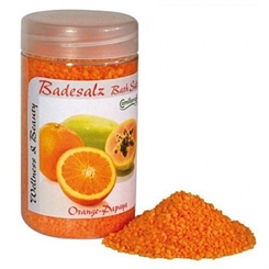 Badesalz Orange, Papaya, Camillen 60, Fussbad Badezusatz für die Füsse, mit Fruchtextrakt, 