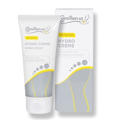 Hydro Creme Camillen 60, Fußcreme mit Urea 10 %, Kamille für trockene Füsse 