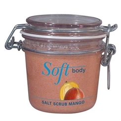 Salt Scrub Mango Soft body, Körperpeeling Peelingcreme für den Körper, 200 ml 