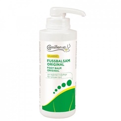 Fussbalsam Original Camillen 60, Fußcreme, Balsam mit Kamillenöl, Azulen, Kampfer, 500ml Spenderflasche 450ml mit Spender