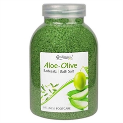 Badesalz Aloe, Olive, Camillen 60, Fussbad Wellness Foot Care mit Aloe Vera und Olivenöl, 1350 g
