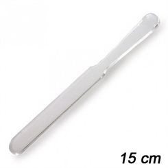 Acryl Plexiglas Spatel glasklar, zum Auftragen von Cremes aus Dosen, Kosmetex Kosmetikspatel, 15cm 