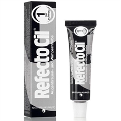 RefectoCil 1 Wimpernfarbe, Augenbrauenfarbe Tiefschwarz, Wasserfeste Intensivfärbung, 15ml 