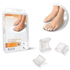 Ruck Zehenteiler zum Einhängen, bei Hühneraugen, Warzen, Reibungsprobleme, groß, 2 Stück Groß