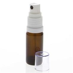 Braunglasflasche mit Zerstäuber. Leere Glasflasche 10ml mit Sprühkopf, Kosmetex 10 ml